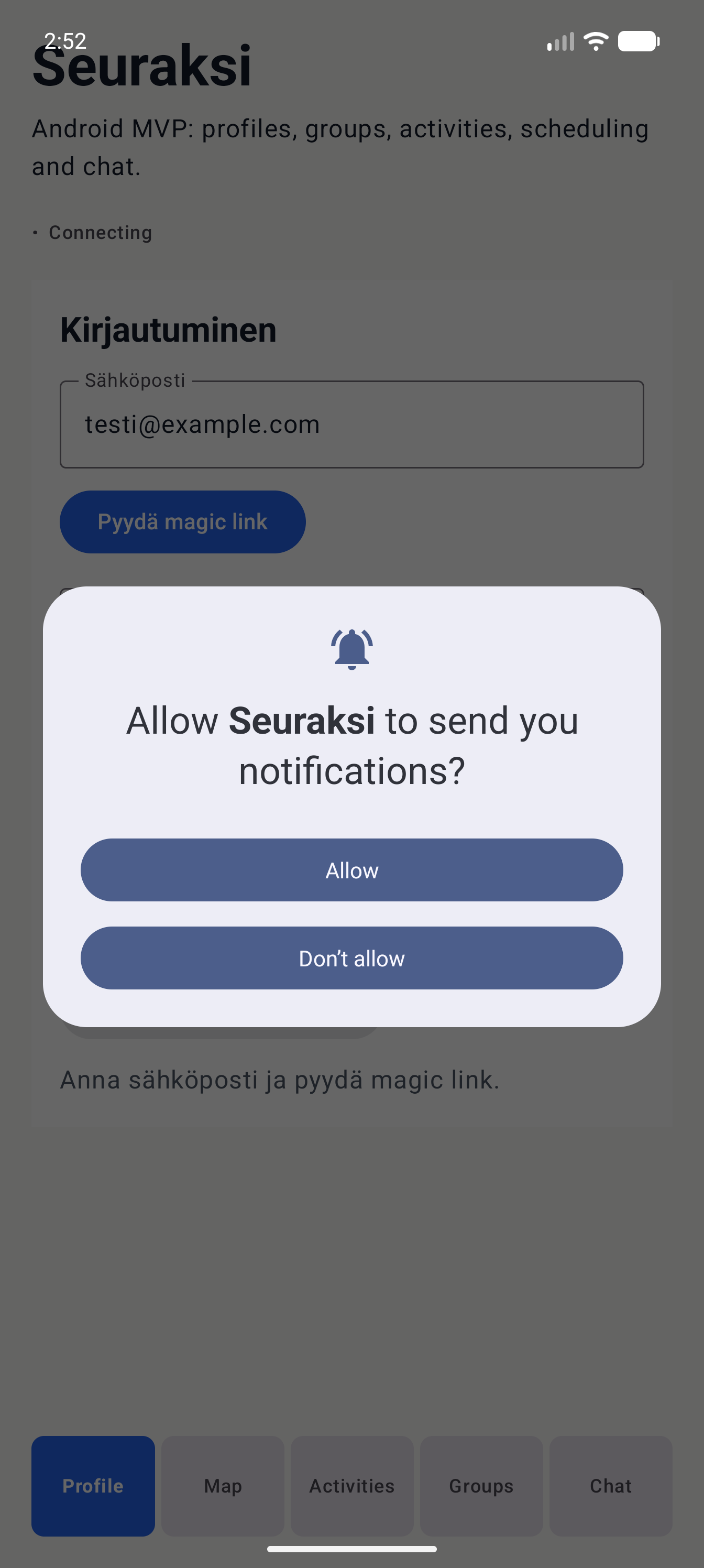 Seuraksi app screenshot