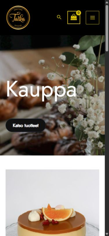 Café Taika webshop - mobile preview captured 15 October 2026